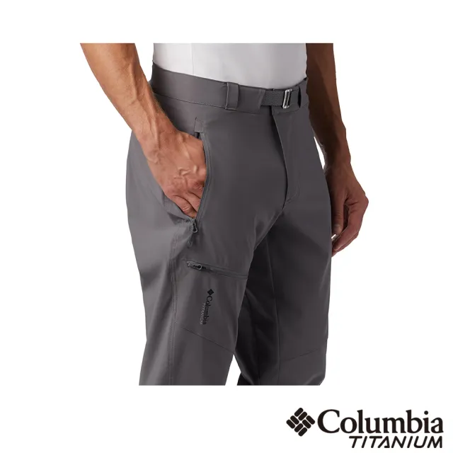 【Columbia 哥倫比亞 官方旗艦】男款-鈦 UPF50防潑長褲-灰色(UAE03170GY / FW23)