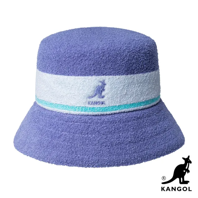 【KANGOL】BERMUDA STRIPE 漁夫帽(藍紫色)