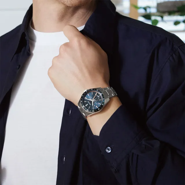 【SEIKO 精工】PRESAGE 新銳系列 麻葉圖騰 GMT 機械腕錶  SK044 禮物推薦 畢業禮物(SPB217J1/6R64-00C0B)