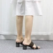 【MISS.K】高跟拖鞋 一字拖鞋/透明一字帶時尚圓柱水晶跟高跟拖鞋(豹紋)