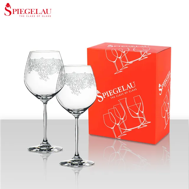 【Spiegelau】德國 Spiegelau Renaissance 雕花 勃根地紅酒杯 2入禮盒/710ml (歐洲製 水晶杯)