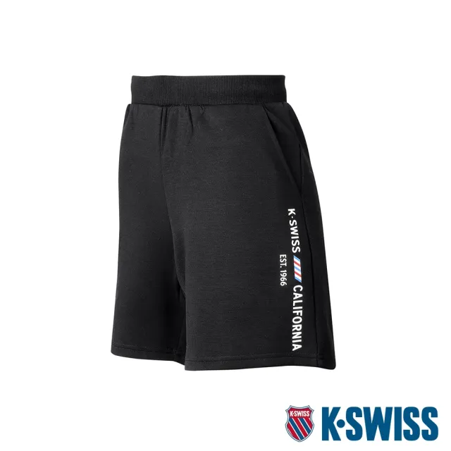 【K-SWISS】運動休閒短褲 Color Stripes Shorts-女-黑(196113-008)