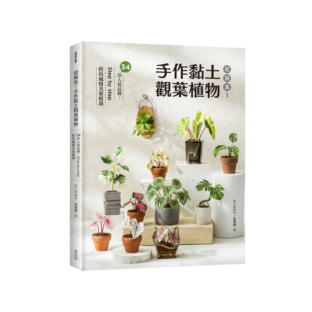 超擬真！手作黏土觀葉植物：34款人氣品種，Step by step 捏出風格美葉植栽