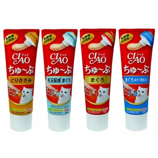 【CIAO】日本進口啾嚕肉泥膏80g*6入(貓肉泥/牙膏泥/管狀貓泥)
