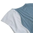 【OUWEY 歐薇】雲朵線條造型拼接質感連袖上衣3222061023(藍)