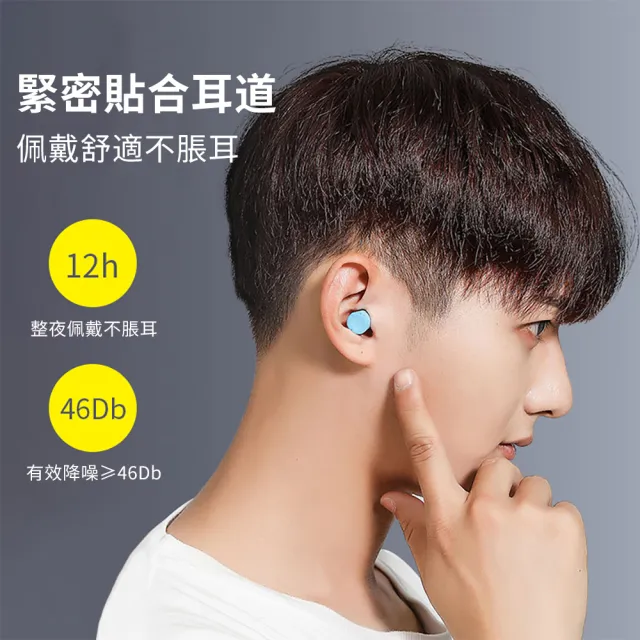 【Dagebeno荷生活】低反發材質慢回彈膠囊耳塞 抗噪助眠耳塞(4對)