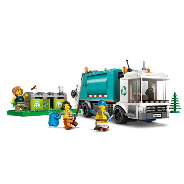 【LEGO 樂高】城市系列 60386 資源回收車(垃圾車 玩具車 DIY積木)