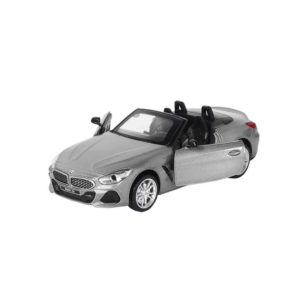 KIDMATE】1:30聲光合金車BMW Z4 M40i灰(正版授權迴力車模型玩具車敞篷 