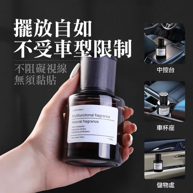 【JUXIN】車用大容量香氛除味香薰瓶160ml*2瓶 贈車用摸布X1條(車用香水 汽車香氛 車香 車子除臭)