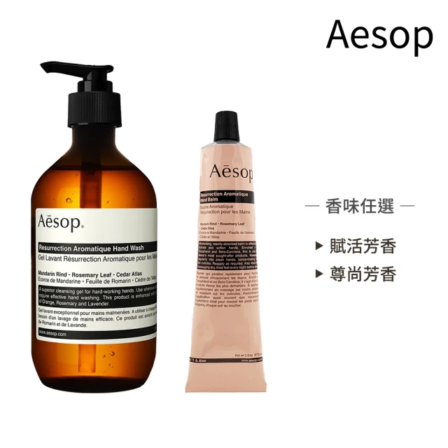 【Aesop】經典加倍柔嫩護手組(手部清潔露500ml+護手霜 75ml)