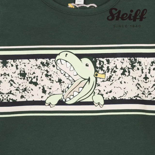 【STEIFF】熊頭童裝 恐龍圖案長袖T(長袖上衣)