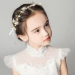【UNICO】兒童 簡約質感公主風表演花童拍照珍珠花環/配飾(髮飾/配件/聖誕)