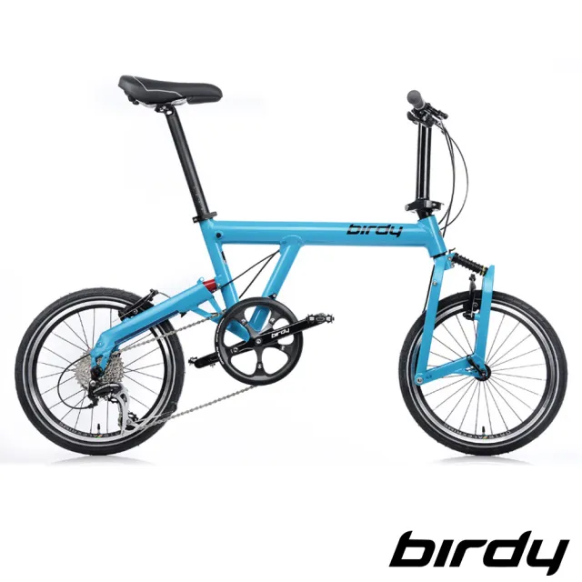 【Birdy】NewClassic 8速18吋鋁合金經典圓管摺疊單車小折-湖水藍(圓管鳥 鳥車經典)