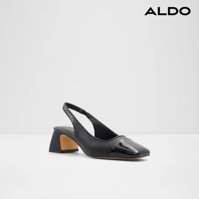 【ALDO】JILL-簡約拼接方頭跟鞋-女鞋(黑色)