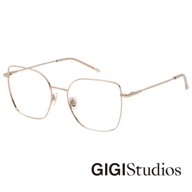 【GIGI Studios】經典貓眼鈦金光學眼鏡(玫瑰金 - ASHLEY-8068/6)
