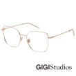 【GIGI Studios】經典貓眼鈦金光學眼鏡(玫瑰金 - ASHLEY-8068/6)