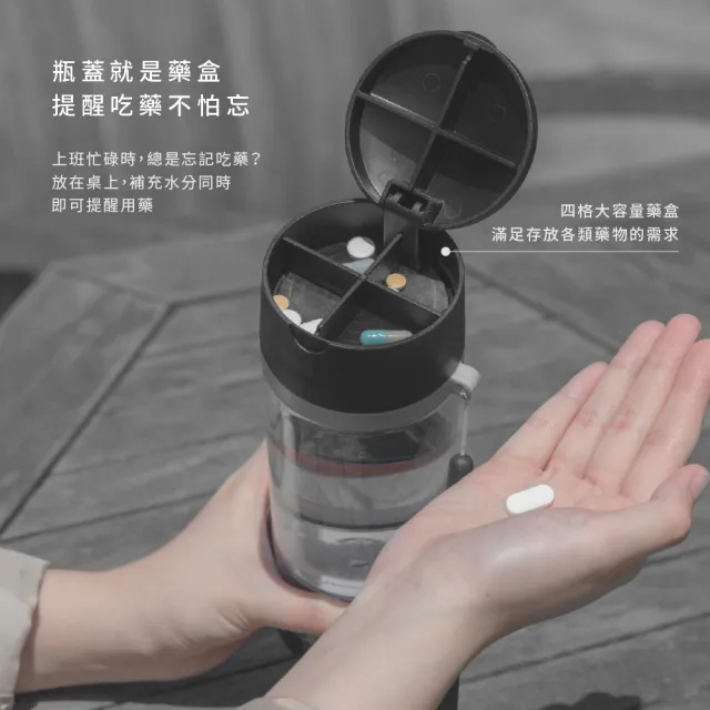 【OO生活輔具】多功能藥盒水壺(磨藥切藥 外出藥盒 藥片分割磨碎)