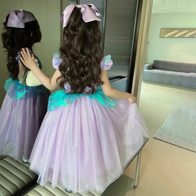 【Kori Deer 可莉鹿】女童萬聖節變裝派對造型服裝公主服-多款-短袖-小美人魚(角色扮演禮服造型攝影)