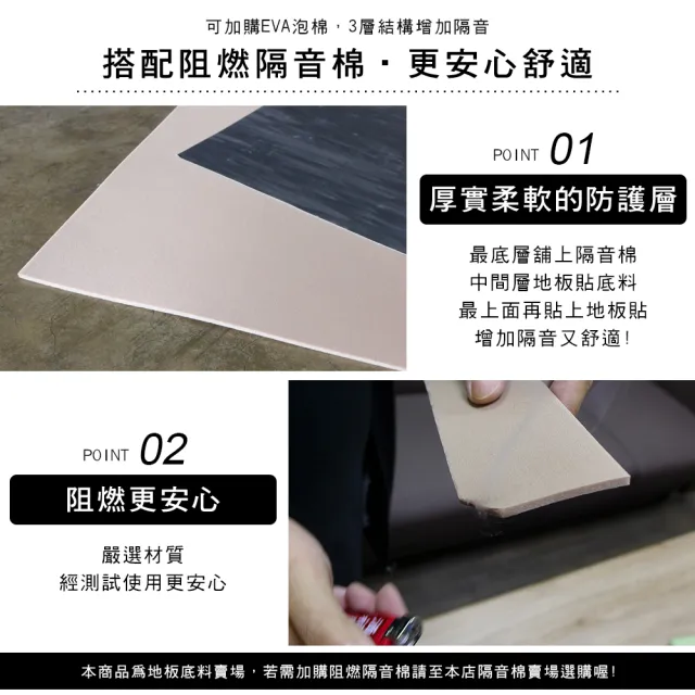 【Akira】不傷地板 可裁切 MIT台灣製地板貼專用底料 12片/3坪(免除膠/直接鋪設/重複使用/無痕)