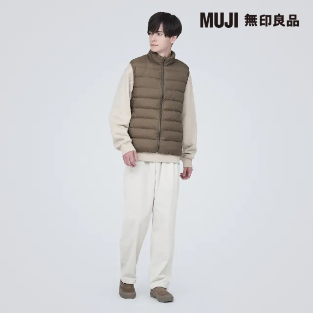 【MUJI 無印良品】男輕量羽絨抗靜電內裏立領背心(共4色)