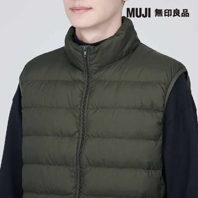 【MUJI 無印良品】男輕量羽絨抗靜電內裏立領背心(共4色)