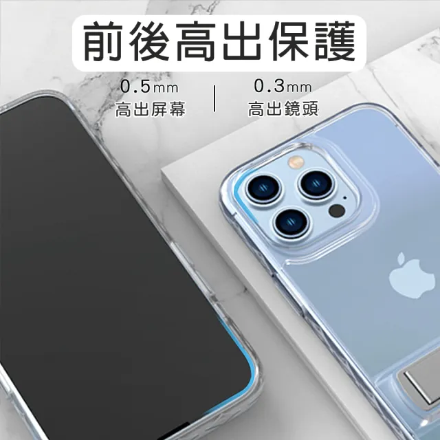 【HongXin】iPhone 15 Pro Max 6.7吋 隱形金屬支架手機殼
