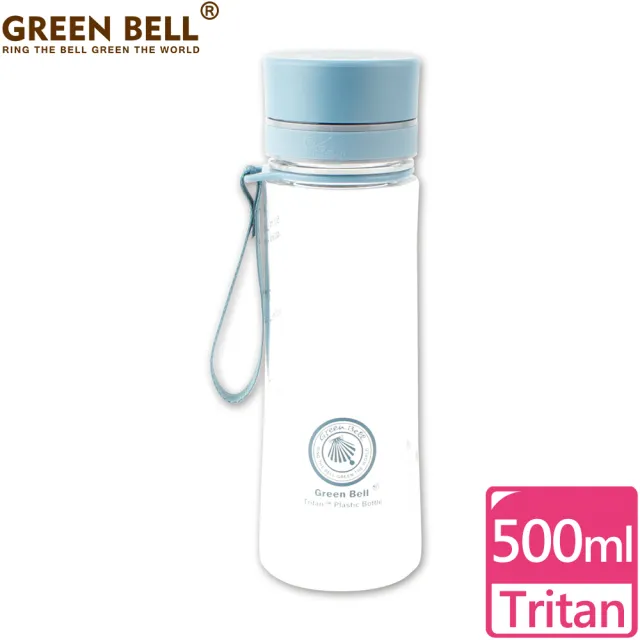 【GREEN BELL 綠貝】Tritan馬卡龍花漾水壺500ml(運動 直飲 寬口)