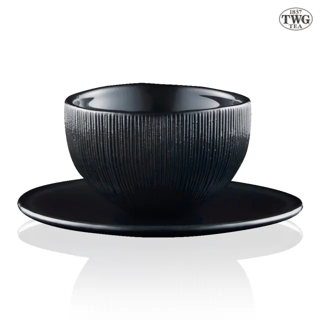 【TWG Tea】螢亮手工茶杯組 Firefly Tea bowl & Saucer in Black(純黑/120ml)