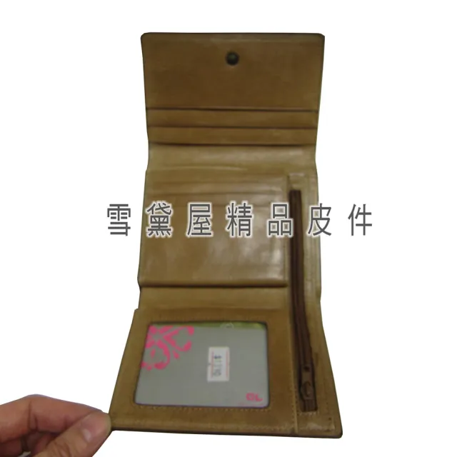 【SNOW.bagshop】雙11 中夾中性款復古皮夾(四折暗釦型主袋100%進口牛皮革材質)