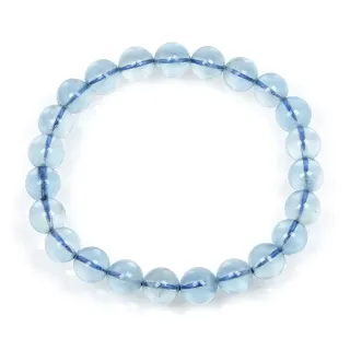 【正佳珠寶】海藍寶冰質透藍7.8-8.3mm手珠