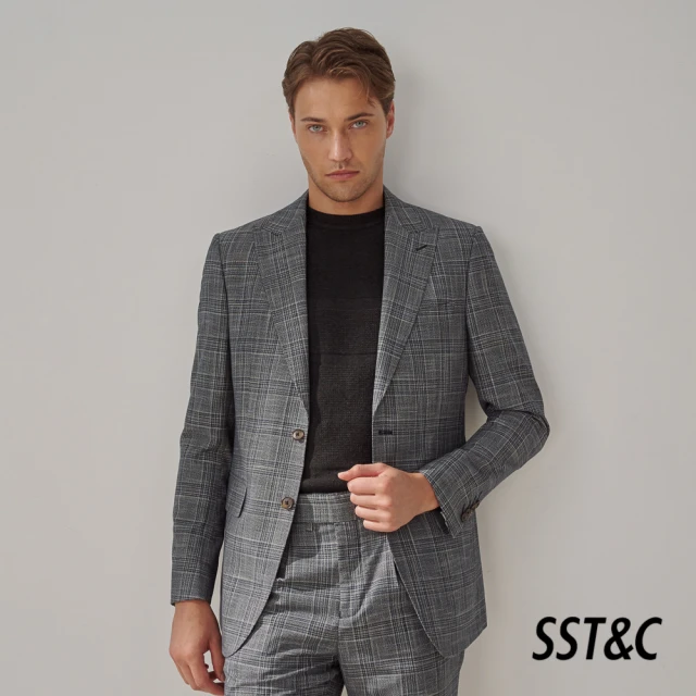 SST&C 新品上市 黑色修身版西裝外套0112308008