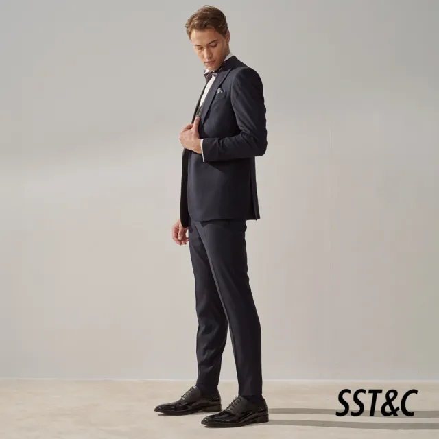 【SST&C】男裝 藏青紋理裁縫版晚宴服外套0112308011(換季65折)