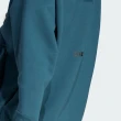 【adidas 愛迪達】上衣 女款 長袖上衣 帽T 運動 寬鬆 亞規 W Z.N.E. OH 藍綠 IN5121