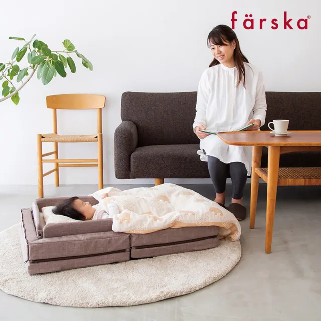 【Farska】透氣好眠可攜式床墊13件組 藍莓慕斯│升級版(嬰兒床 嬰兒床墊 尿布台 摺疊 遊戲墊 情人節 禮物)