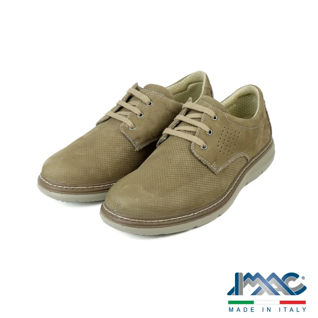 IMAC 義大利原廠超輕量氣墊綁帶休閒皮鞋 黑色(65007