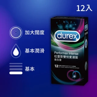 Durex杜蕾斯 雙悅愛潮裝衛生套12入