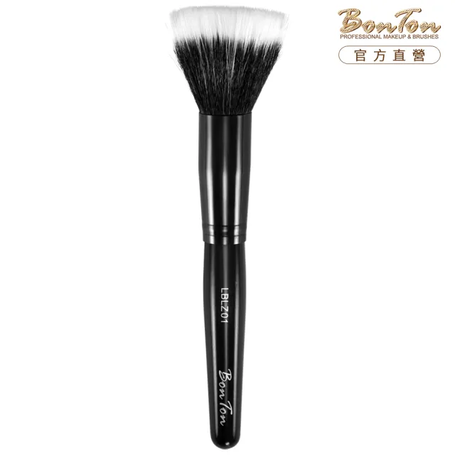 【BonTon】墨黑系列  雙層粉底/蜜粉刷 LBLZ01 羊毛+白色纖維毛