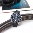 【CITIZEN 星辰】PROMASTER 光動能 潛水錶 日期 橡膠手錶 藍x玫瑰金框x黑 44mm(BN0196-01L)