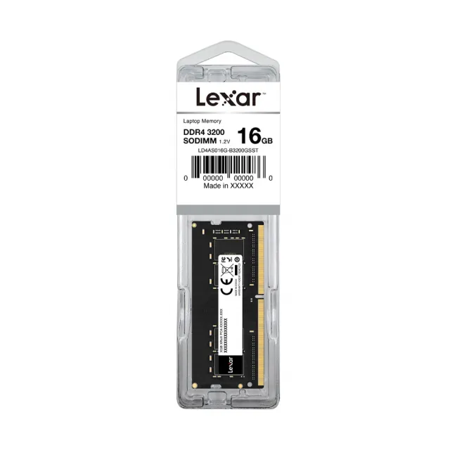 【Lexar 雷克沙】NB-DDR4 3200/16GB 筆記型記憶體