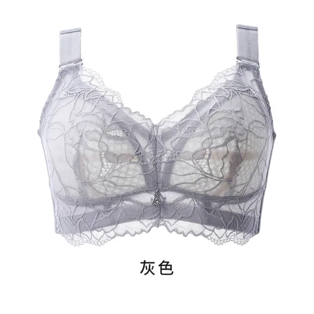 【Amhome】雲海蕾絲內衣薄款無鋼圈聚攏上托透氣大胸顯小調整型收副乳胸罩#119068(5色)