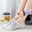 【Socks Form 襪子瘋】紫色萌熊日系棉質隱形襪(5色)