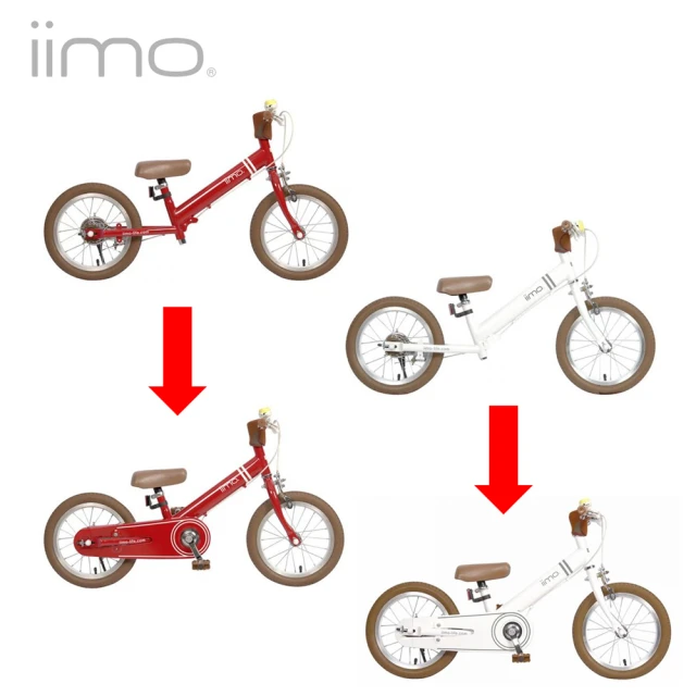 【iimo】二合一平衡滑步/腳踏車14吋(兩色可選)