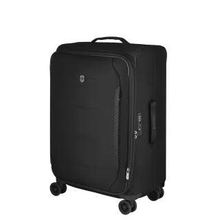 【VICTORINOX 瑞士維氏】Crosslight 26吋軟殼行李箱-黑(送德國紅點尼龍鞋袋)