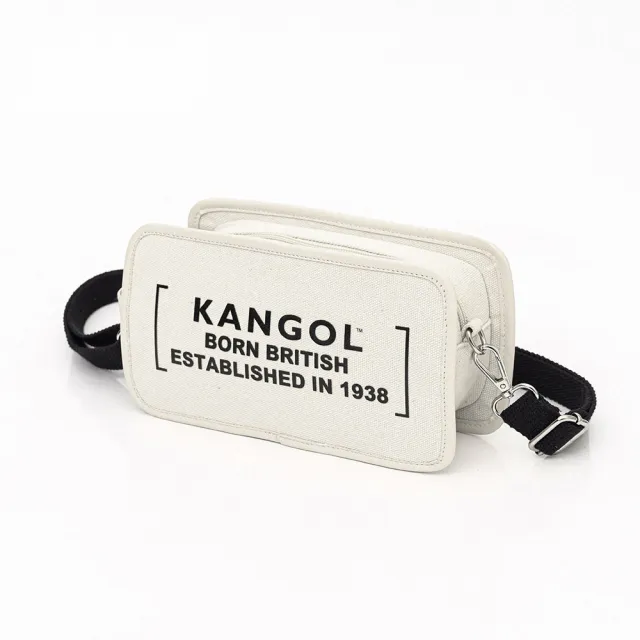 【KANGOL】KANGOL 男女 側背包 米白(6225171001)