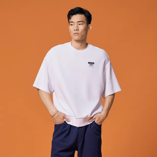 【Lee】男女同款 短袖厚T /  純色小LOGO 共2色 男女共版(LB302086742 / LB302086K14)