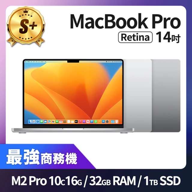 AppleApple A+ 級福利品 MacBook Pro 14吋 M2 Pro 10核心 CPU 16核心 GPU 32GB 記憶體 1TB SSD(2023)