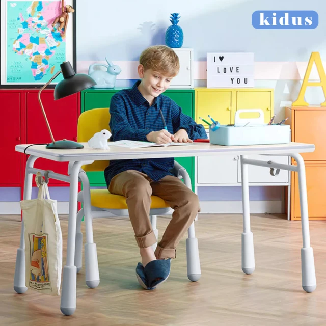 kiduskidus 100公分桌面升降書桌椅組 HS010+SF200(書桌 成長書桌 升降桌 兒童桌)