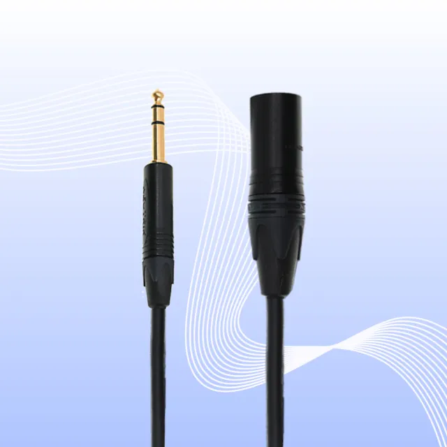 【Mogami】XLR 公頭轉 6.3mm 平衡音源線 混音器 喇叭適用(Mogami 2549 + Neutrik 鍍金 專業音源線 3M)