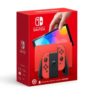 【Nintendo 任天堂】Nintendo Switch OLED款式 瑪利歐亮麗紅 主機(台灣公司貨)
