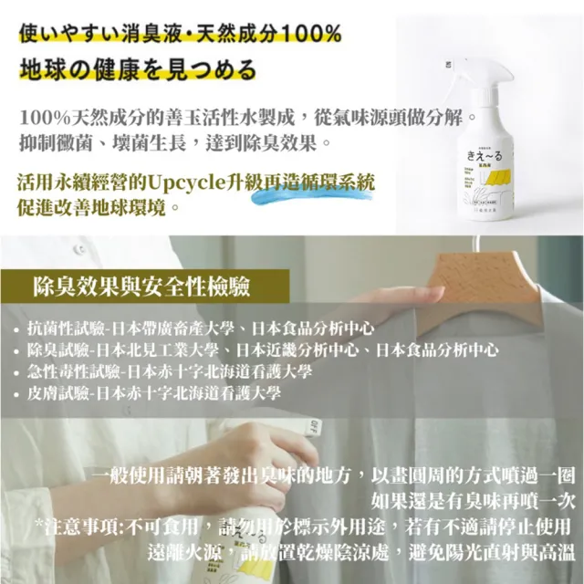 【KIE-RU環境大善】日本製寵物除臭噴霧隨身瓶100ml(純天然北海道品牌/無色無味不傷毛孩)